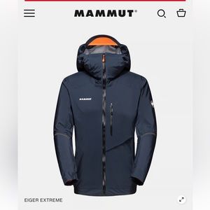 Mammut Men’s Norwood Light hooded Jacket, Navy, size Large NWOT